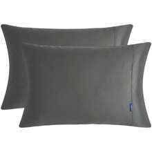 MR& 2 Fundas de Almohada de Microfibra Ultrafina Tamaño Estándar 50x70cm, Suaves Cómodas y Elegantes con Bordes Decorativos, Funda para Almohada Diseño Tipo sobre (50x70cm, )(Gris Oscuro Estándar(50x70cm)) - Multicolor - Ver 2