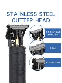 HIENA Men's USB Rechargeable Beard Trimmer, Cordless Electric Hair Clipper - Precision T-Blade Trimmer, 4 Adjustable Combs, Grooming Kit, Stylish Trimmer, Durable Construction - Multicolor - View 7