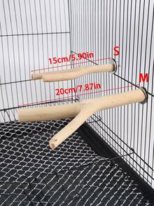 Natural Wooden Parrot Perch | Minimalist Style | Anti-Slip Scratching Post | Suitable For Medium Parrots (Alexandrine Parrots, Eclectus Parrots)