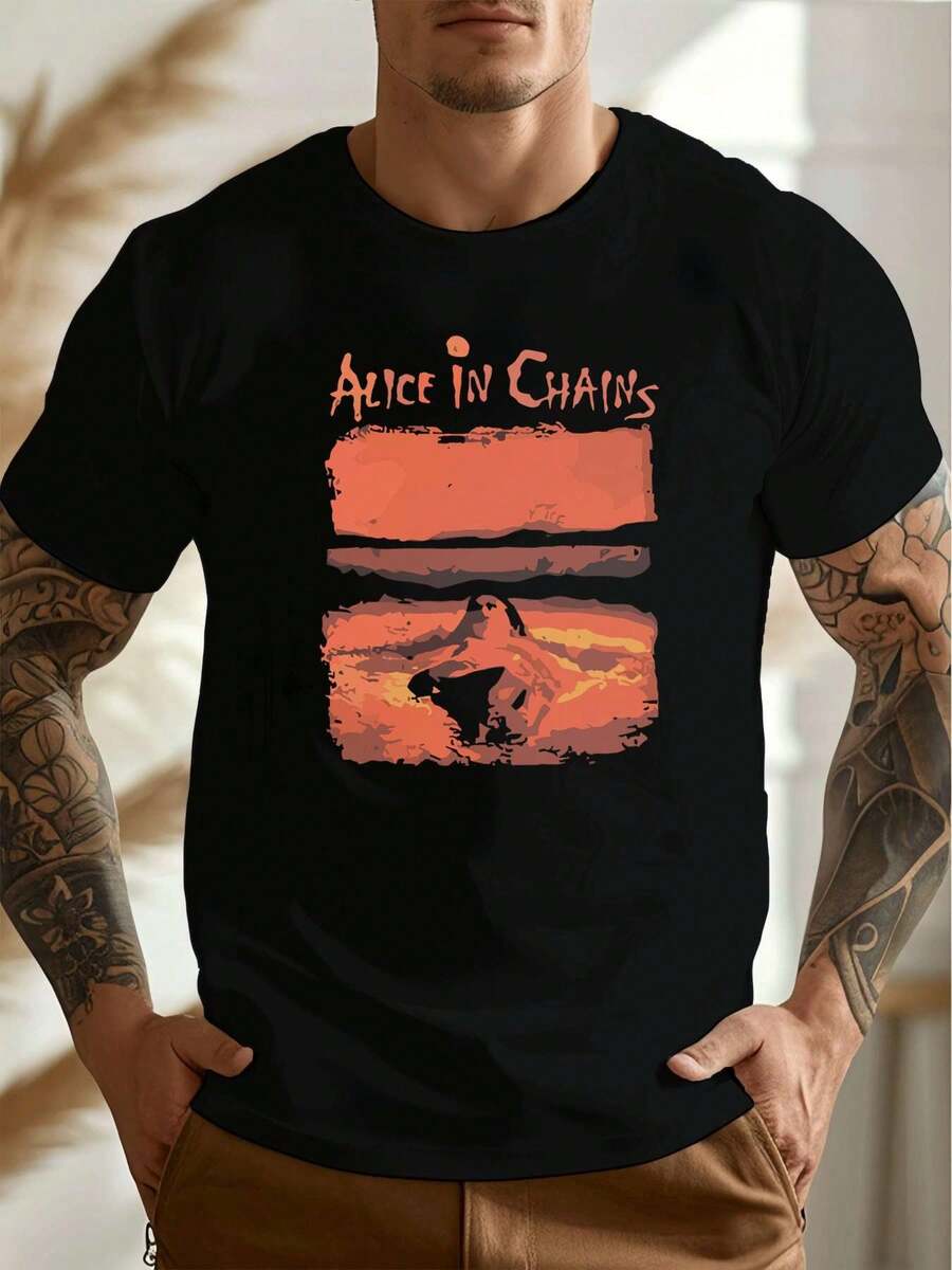 Men T-Shirts - 黑色 - 查看 1