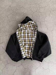 Loose Casual Simple Korean Version Dark Simple Double-Sided Zipper Sweater Jacket - màu đen - Xem 2