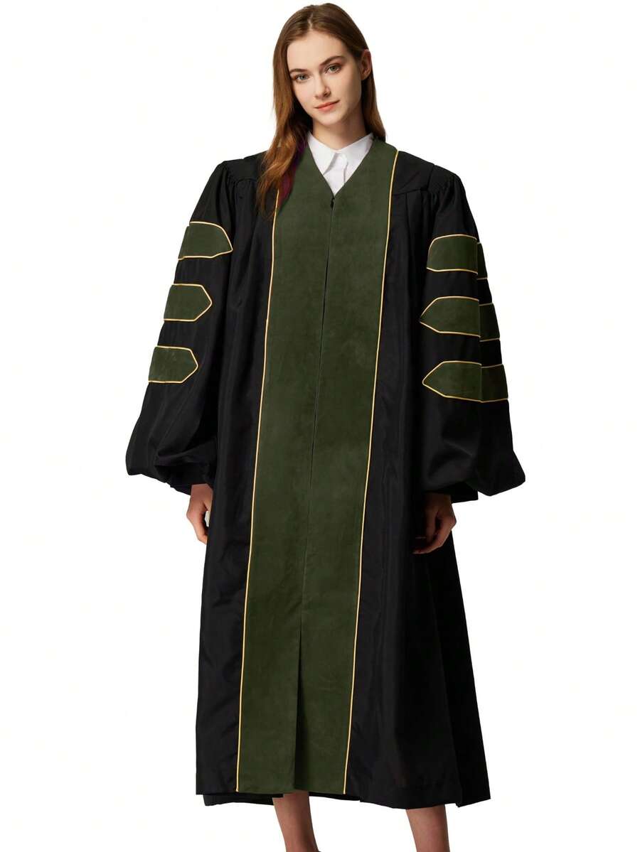 Unisex Deluxe Graduation Doctorate Robe,Doctoral Regalia By University ...
