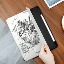 Painted Effect Acrylic Crystal Cover For IPad 10th Generation, IPad 10.2/Mini6/Mini7/9.7inch, Tablet Case Compatible With Samsung Galaxy Tab A9 Plus,3+Y Fold Anti-Bend, Reinforced Silicone Corners, Auto Wake/Sleep Function, Built-In Pencil Slot, Multi-Angle Foldable Stand - Perfect Daily Protection, Great Holiday Gift