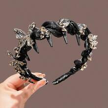 2个/1个水钻蝴蝶齿状发箍，时尚发夹，适合日常佩戴 - 彩色 - 查看 8