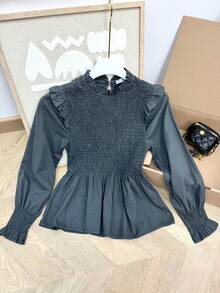 Women Blouses - Màu xám đen - Xem 2