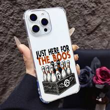 Funda de Teléfono Transparente Antigolpes con Patrón de Bolos de Horror de Halloween Creativo para iPhone 17, 16, 15, 14, 13, 12, 11, XS, XR, X, 8, 7, 6 y 6S, Modelos Pro/Max/Plus, Esquinas a Prueba de Golpes con Cobertura Completa de Protección de Cámara, Ultra Delgada - Mezcla de colores - Ver 11