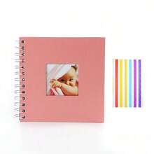 1pc Scrapbook Album, Kraft Paper Scrapbook Album, Suitable For Wedding Guest Book, Anniversary Album, Gift, Graduation Album, Family DIY Scrapbook, Craft Paper DIY, Christmas, Thanksgiving, New Year Gifts - Photo Album Of My Childhood (pink) - View 10