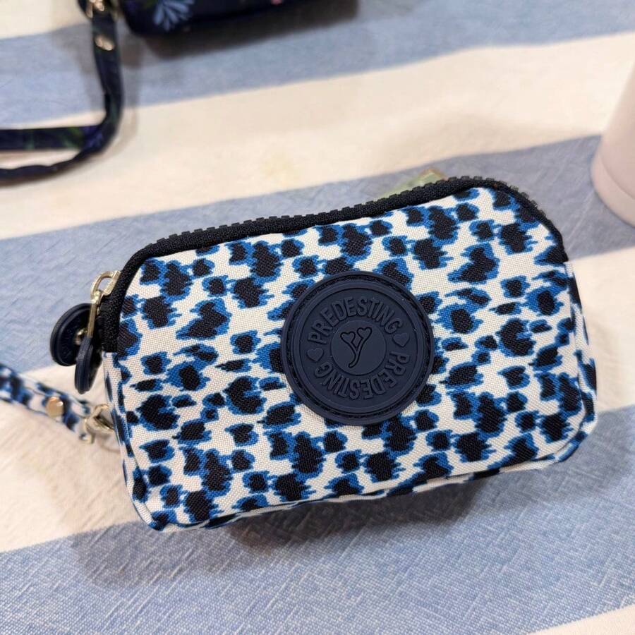 3-Clasp Wallet, Large Capacity Card Holder - 藍白色 - 查看 1
