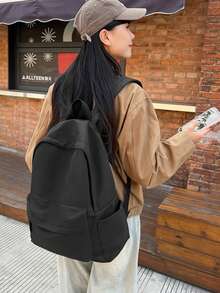 This Fashionable Multi-Functional Men's Laptop Backpack Includes A Laptop Compartment, Laptop Messenger Bag, Laptop Backpack, And Accessory Storage Box. It Comes In Various Colors, Making It A Large-Capacity Solid Color Backpack Suitable For Female College Students, As Well As A Simple And Stylish Solid Color Backpack Suitable For Men.