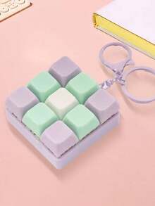 1pc Finger Pressure Relief Keychain Toy, Sensory Keychain Toy, Fingertip Toy, Pressure Relief Finger Toy, Fingertip Toy With Sound Effect, Pressure Relief Gadget, Bright Macaron Colors, Hobby Collection Party Supplies, Teen Creative Toy, Teen Pressure Relief Toy (Random Color)