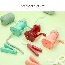 1件装创意编织机便携式手工手链编织工具，装饰编织线轴编织装置，圣诞节DIY礼物，可用于制作帽子、手套、围巾 - 彩色 - 查看 5