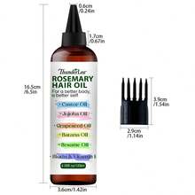 ThunderLea Rosemary Hair Oil - Promotes Healthy Hair Growth And Strong Roots - Contains Pure Rosemary, Castor, Babassu, Jojoba And Sesame Oils - With Biotin And Vitamin E - White - View 8