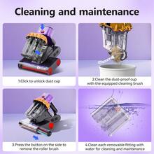E.LUO Mattress Vacuum Cleaner, Bed Vacuum Cleaner, 18Kpa Dual Roller Vacuum Cleaner With UVC, Hot Air And High Heat, Strong Suction, Dual Cup Handheld Sofa Vacuum Cleaner, Suitable For Pillows, Baby Beds, Sofas And Pet Hair. - US A Type Plug(110-127V) - View 3