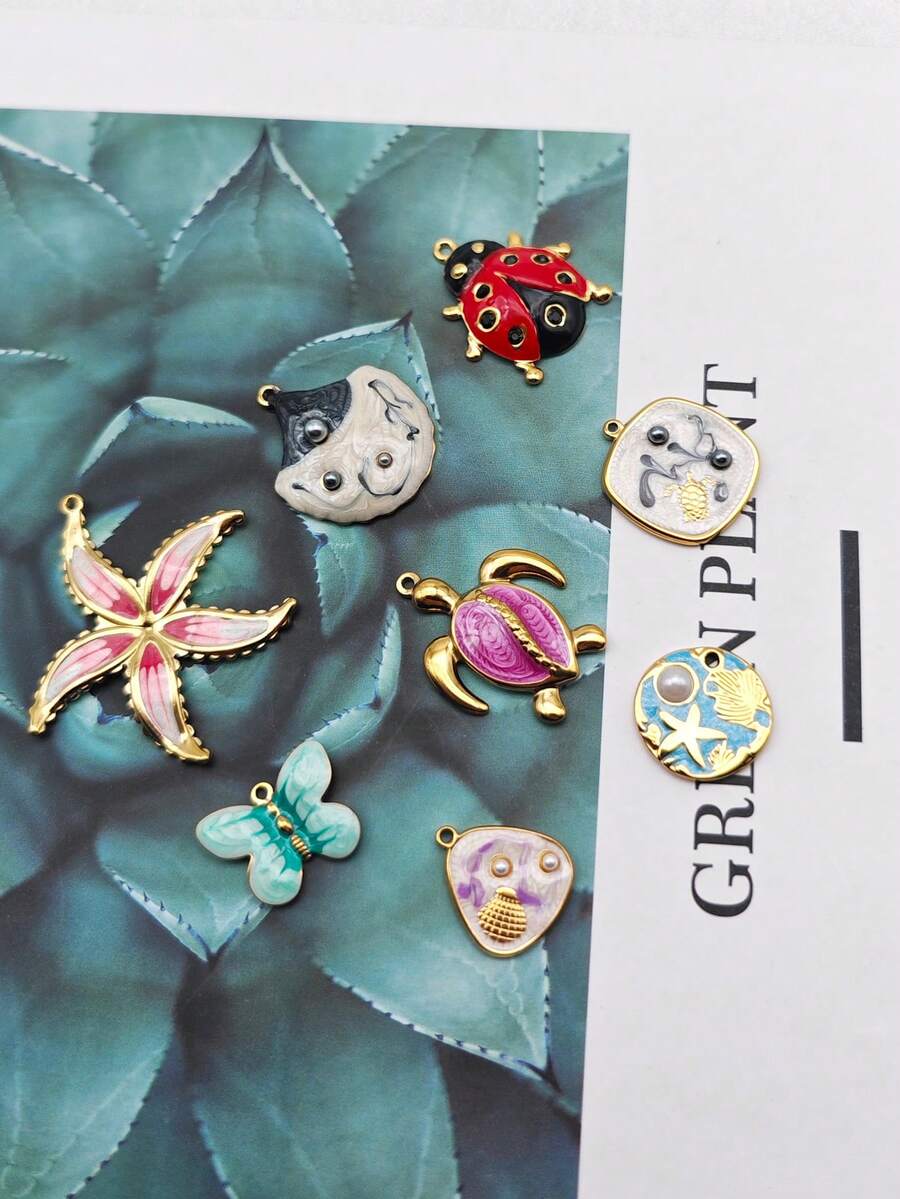 Multi-Element Oil Drop Pendant Jewelry Accessories, Suitable For Daily Wear - Multicolor - View 1