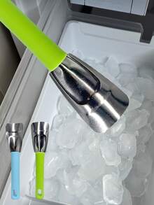 Raspador de hielo para refrigerador; Raspador de hielo de acero inoxidable; Herramienta de limpieza de acero inoxidable para el hogar; Cincel de hielo para descongelar
