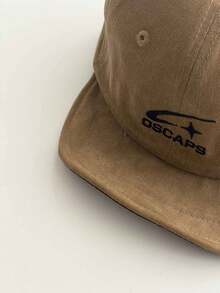 1顶软顶平沿复古男女通用可折叠帽檐撞色棒球帽，四季皆宜工装短帽檐字母刺绣按扣帽，复古滑板嬉皮风 - OSCAPS拼色棒球帽 - 查看 10