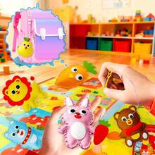 8pcs Animal Theme Beginner Sewing Kit, DIY Sewing Craft Set, Sewing Learning Kit With Cute Animal Pendants, Fun Handmade Project, Birthday Gift - Multicolor - View 5