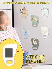 定制个性化脚印磁性开瓶器。送给孩子的第一份礼物。成长纪念品。生日派对礼物。一周岁生日派对礼物。礼物 - 腳印 - 查看 5