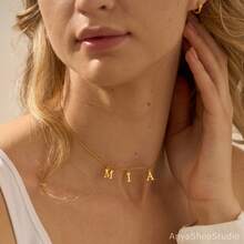 1 chiếc vòng cổ khắc tên theo yêu cầu, gồm 1-8 chữ cái tiếng Anh, dây chuyền hình chữ Y với mặt dây chuyền chữ cái bằng thép không gỉ tối giản, một chiếc vòng cổ cá nhân hóa dành cho nữ phù hợp với mọi mùa, cũng là một món quà Giáng sinh lý tưởng dành cho người thân yêu và là sự lựa chọn hoàn hảo để tặng cho người bạn yêu thương. - Nhiều màu 2 - Xem 2