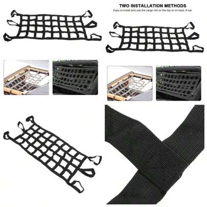 Universal Car Roof Roof Hammock Tailgate Pet Barrier con 2 Mtodos de Instalacin para YJ TJ JK JL