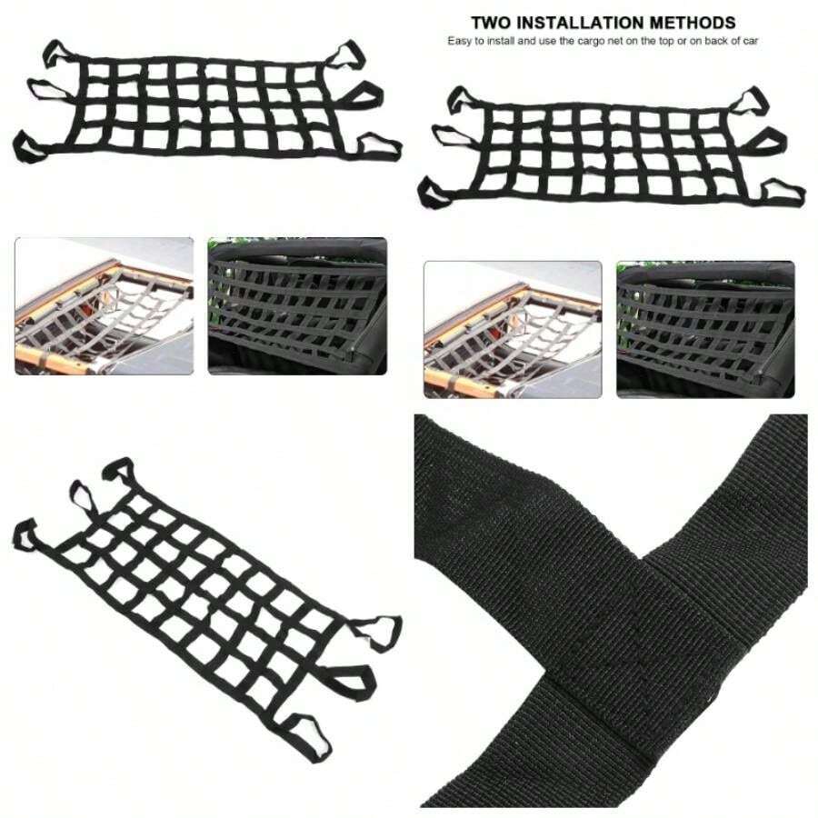 Universal Car Roof Roof Hammock Tailgate Pet Barrier con 2 Mtodos de Instalacin para YJ TJ JK JL - inicial - Ver 1