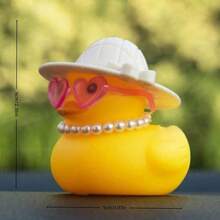 Car Dashboard, Instrument Panel, Rearview Mirror Decor DIY Small Yellow Duck Set - Yellow - View 5