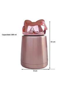 termo gato portátil de acero inoxidable color rosa 300 ml - Rosa - Ver 4