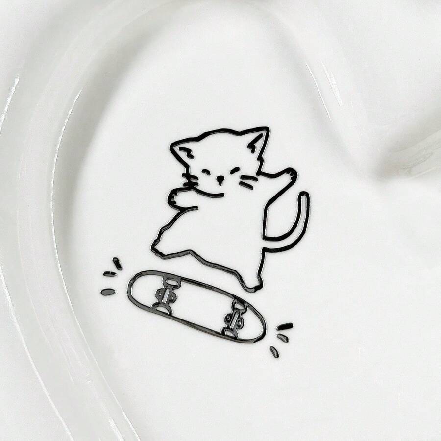 1 pieza Lindo adhesivo metálico 3D de gato, adhesivo decorativo para el espejo retrovisor del interior del automóvil - Pegatinas de gatos - Ver 1