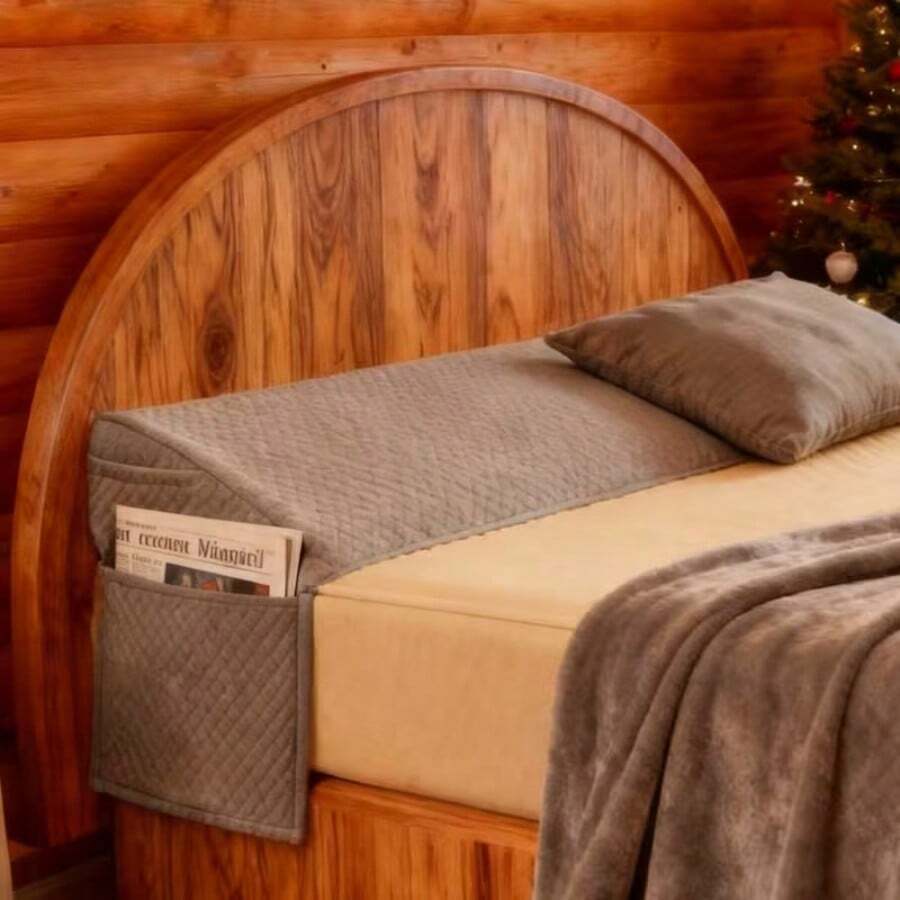 Bed Wedge Pillow For Headboard | Mattress Gap Filler (0-7") - Triangle Foam Pillows Wedges Between Headboards, Ideal Gift For Christmas New Year Bedroom Decor - trắng - Xem 1