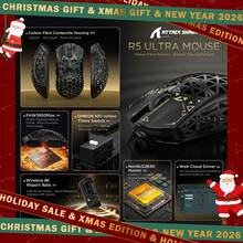 ATTACK SHARK R5 Ultra Wireless Gaming Mouse,39g Superlight Carbon Fiber Hollowed-Out,PAW3950MAX Optical Sensor Nordic 52840 MCU 8K Polling 42K DPI,Tri-Mode Programmable Mice With Coiled Cable - Multicolor - View 1