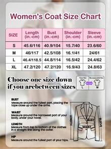 秋季女士翻领双口袋腰带长款女式外套 - 卡其色 - 查看 3