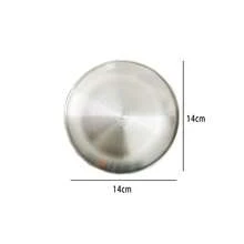 304 Edelstahlplatte, runde goldene Platte, verstärkte Grillschale, Steakplatte, geeignet für den Haus- und Außenbereich