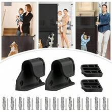 Gate Parts - Dan Stair Barrier Spare Components Gate Extender Safety Extension Kit Doorways Stairs Hardware Fences and Pet Blockers - Negro - Ver 6