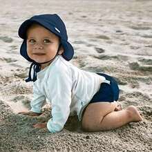 i play Children's Apparel Sombrero de natación con Solapa y protección Solar Gorro/Sombrero para Unisex bebé(Navy 9-18 Meses) - Multicolor - Ver 3