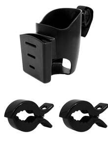 1PC Universal 2-In-1 Stroller Cup & Phone Holder With Stroller Clamp Set, Stroller Rotating Hook Set, Multi-Use For Stroller, Bike, Wheelchair, Walker With Secure Anti-Slip Grip - Multicolor - View 9