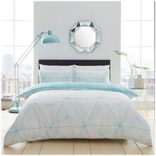 VELVETIO Zander Printed Duvet Cover Set Reversible Bedding Design With Matching Pillowcases Sizes Single Double King Super King - Aqua - View 12