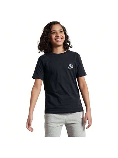 Quiksilver T-shirt met korte mouwen 077-50602204365139 voor Jongens in kleur Zwart