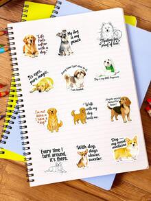 50Pcs Dog Stickers, Humorous Stickers Fun Stickers Reading Stickers Sarcastic Stickers Motivational Stickers Vinyl Waterproof For Laptop Phone Car Skateboard Water Bottles Scrapbooking Computer Journaling,School Supplies,Back To School - Multicolor - View 6