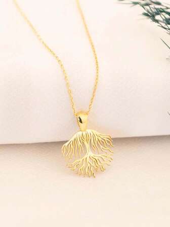 Collar Árbol de las Almas | Collar de Conexión Ancestral, Colgante de Árbol Sagrado de Acero Inoxidable