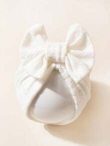 1 pieza Gorro con lazo para bebé recién nacido, diadema con moño adorable para bebés, para primavera/otoño, accesorios para niña bebé, rojo/rosa/blanco/morado/gris, mejor regalo para baby shower, Navidad, cumpleaños - Multicolor - Ver 3