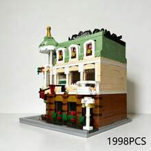 1000片高精度积木玩具系列，微型房屋建筑模型，可拼搭桌面摆件