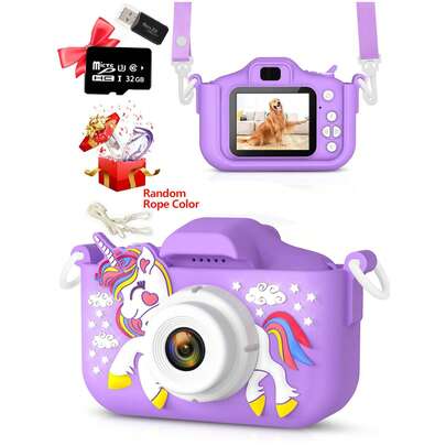 Kids Camera Toys For 3-16 Year Old Girls Boys Mini Camera 1080P HD Pixel Digita…