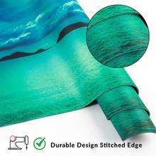 1 pieza Alfombrilla de ratón grande para juegos con posavasos, tapete de escritorio para escritorio, alfombrilla para ratón, alfombrilla de ratón grande con bordes cosidos para computadora, teclado, portátil, decoración de oficina, 31.5" X 15.6" - Luna Océano - Multicolor - Ver 3