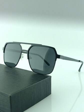 1 par de gafas cuadradas polarizadas de moda, ideales para pescar, conducir, viajar y actividades de ocio.