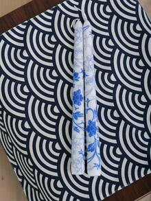 2 piezas, 2 velas largas con patrón azul y blanco de 9.84 pulgadas, velas de mesa de estilo vintage, velas largas con flor de estilo chino para decoración de banquetes de boda, ambiente festivo, velas para el Día de San Valentín, adecuadas para boda, cena y decoración del hogar, velas para decoración de fiestas, velas para decoración de mesa de cena familiar - Multicolor - Ver 20