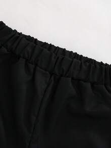 2pcs/Set Boys' Fashion Long Sleeve Shirt + Pants Suit, Casual Outdoor Wear, Spring/Summer/Autumn - Black - View 5