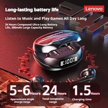 Lenovo 联想TG101游戏耳机，蓝牙低延迟，支持长待机，游戏音乐双模式，半入耳式耳塞，适用于PC和手机，蓝牙耳机 - 黑色 - 查看 6