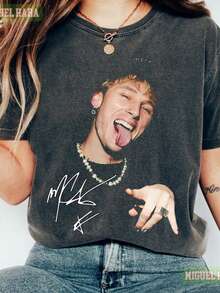 MGK Lost Americana  Shirt_ Pop Punk Graphic Tee - 黑色 - 查看 1