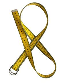 Retractable Ruler Belt, Double-Sided Printed Measuring Tape Belt, Original Design Metric Scale Tool Soft Tape, Multifunctional Soft Ruler Alloy Double Ring Buckle Fashionable Belt - Multicolor - View 2