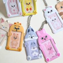 Cute Skzoo Animal Card Holder, Three Inch Photo Card Storage Protective Case Pendant - Màu be - Xem 5
